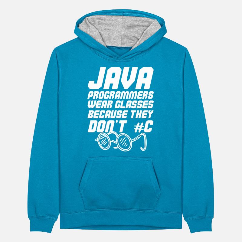Cooler Java-Programmierer Teenager Kontrast-Hoodie