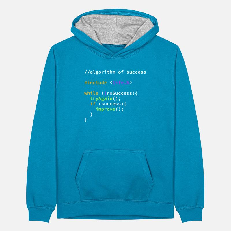 Success of successful programmer algorithm Teenager Contrast Hoodie