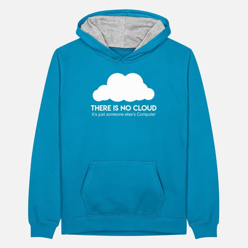 Server Cloud Spruch Informatiker Coder Teenager Kontrast-Hoodie