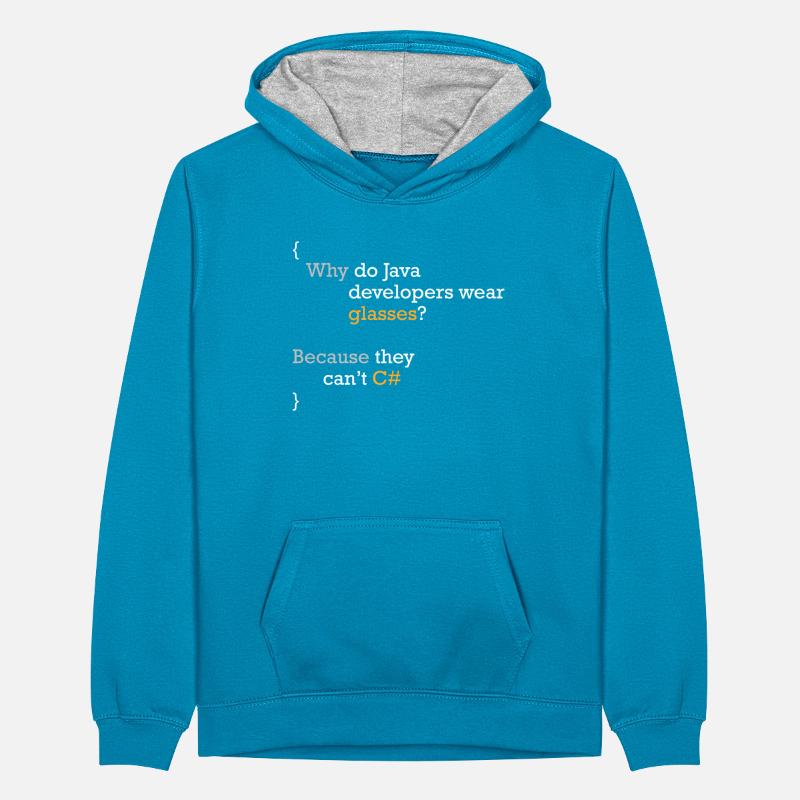 C# Code Joke Programmer Hacker C Sharp Coder Teenager Contrast Hoodie