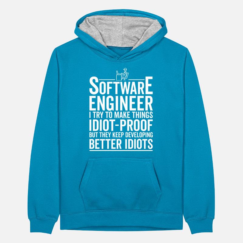 Foolproof – Software Engineer Teenager Contrast Hoodie