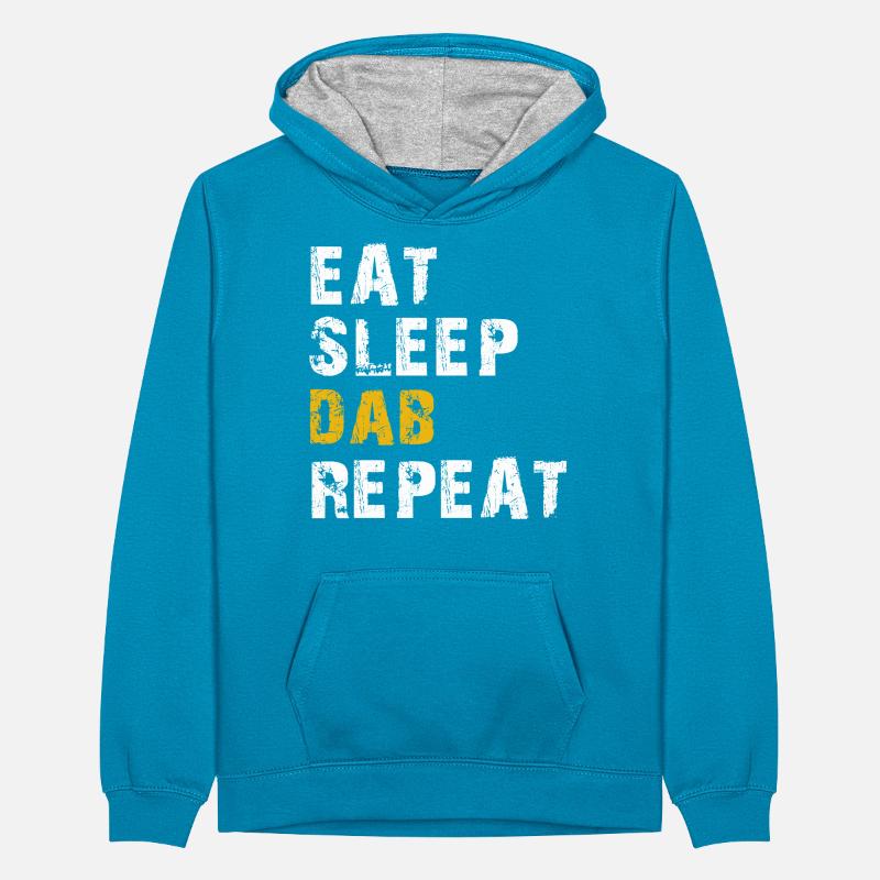 manger le sommeil dab répéter Sweat à capuche contrasté Ado