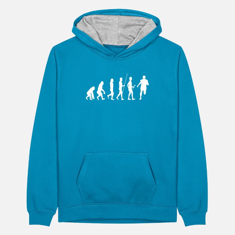 Évolution de la course à pied Sweat à capuche contrasté Ado