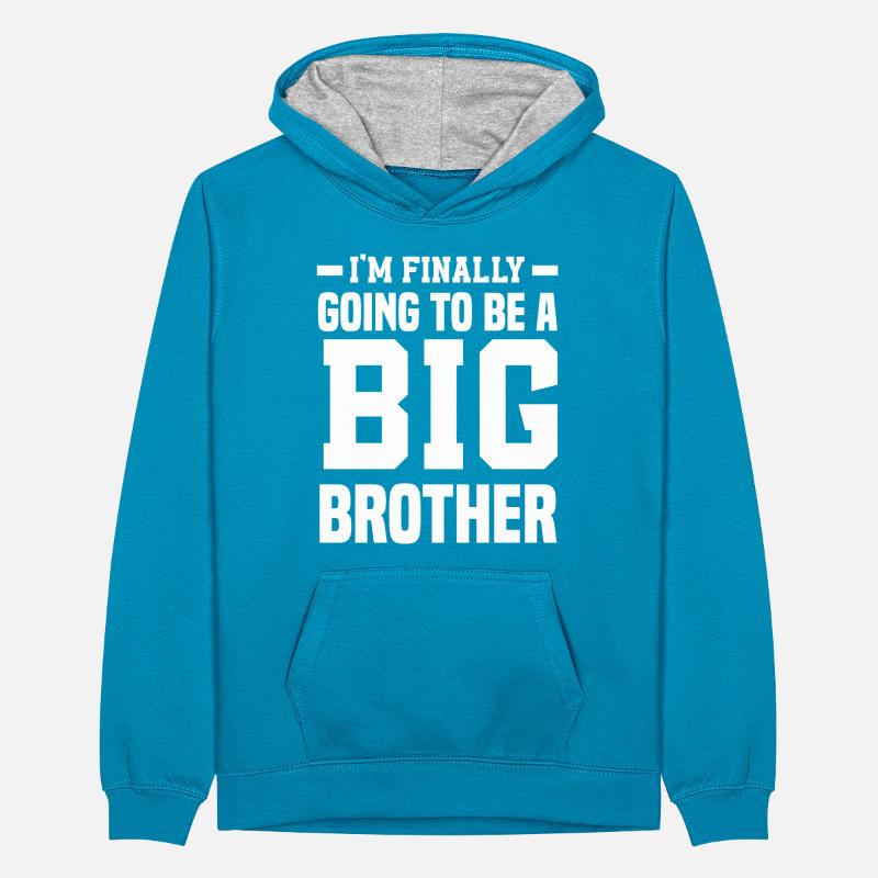Ich Werde Ein Großer Bruder Geschenk Teenager Kontrast-Hoodie