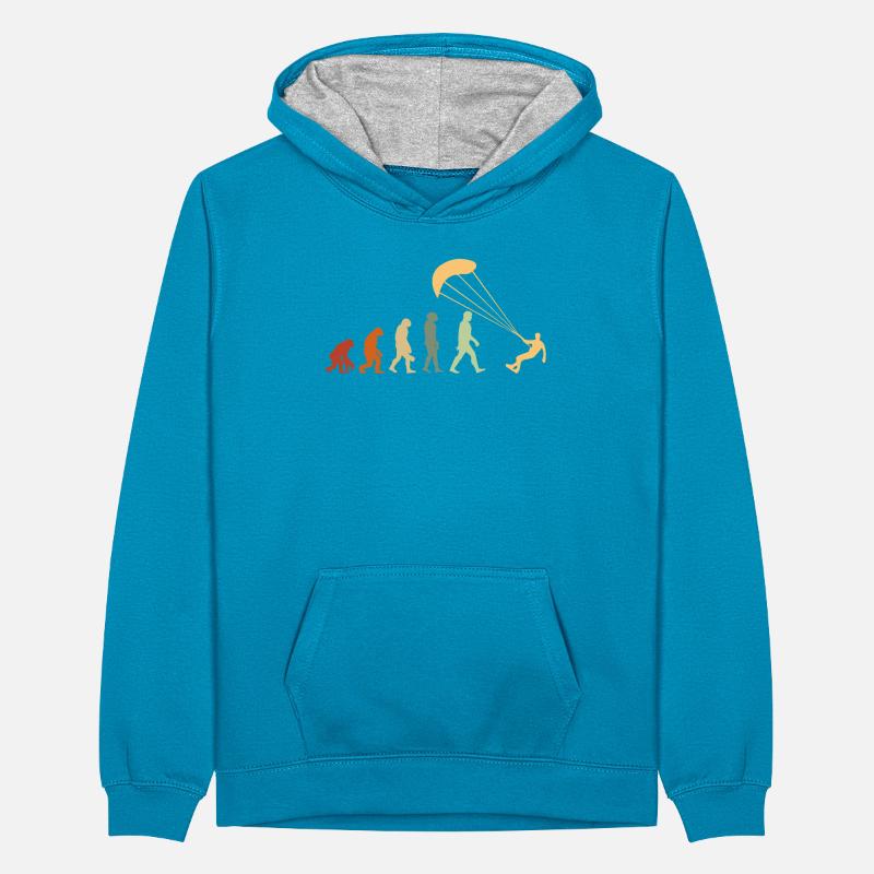 Évolution Du Kite Sweat à capuche contrasté Ado
