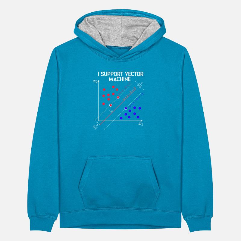 Ich unterstütze Vector Machines Machine Learning - Tech Teenager Kontrast-Hoodie