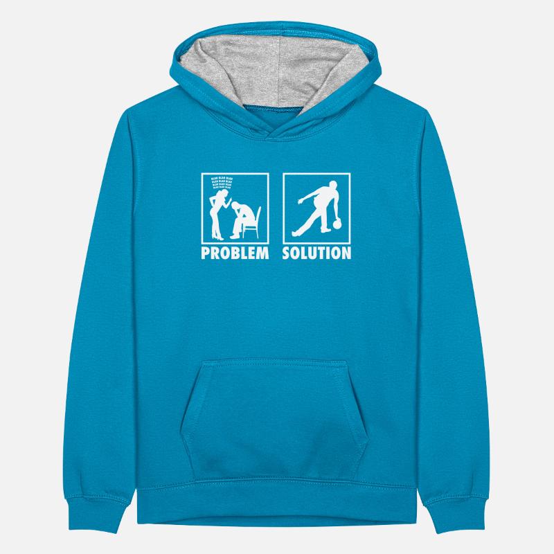 Bowling Bowling Player Statement Problem Solution. Teenager Kontrast-Hoodie