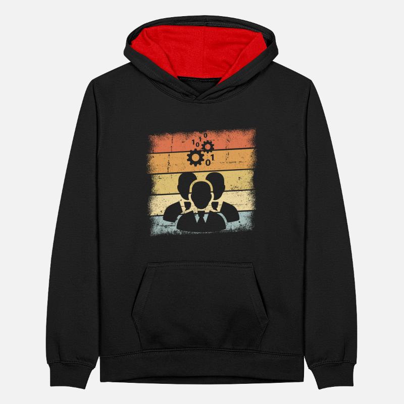 Responsable informatique Sweat à capuche contrasté Ado