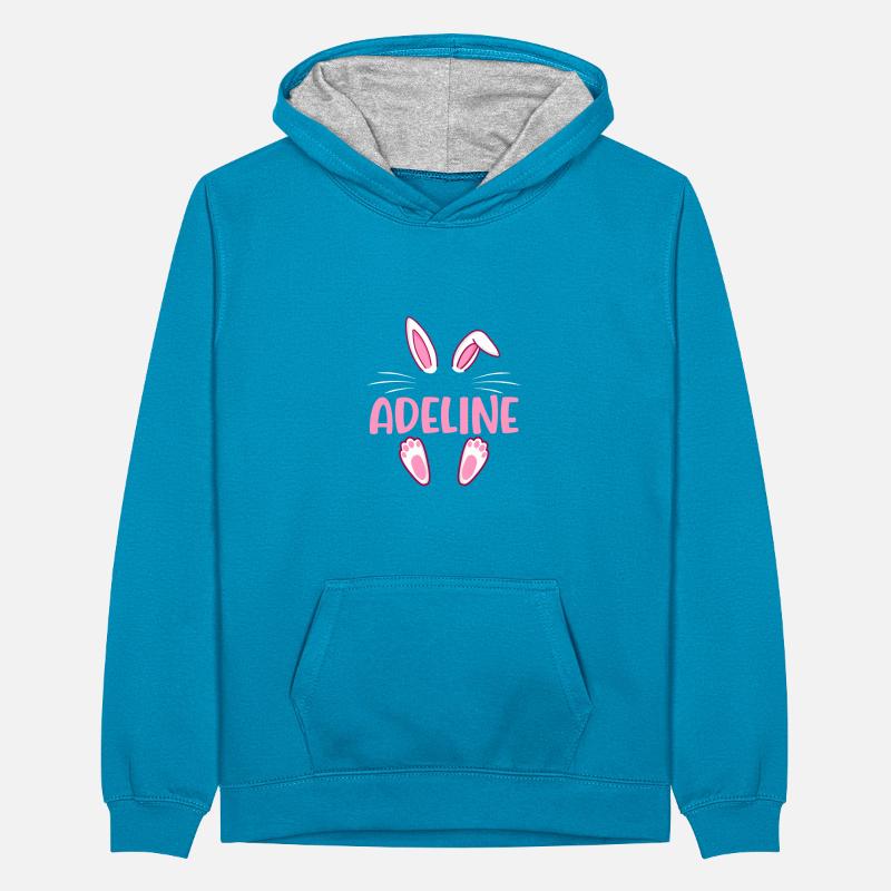 ADELINE Pasqua Felpa con cappuccio in contrasto cromatico per ragazzi