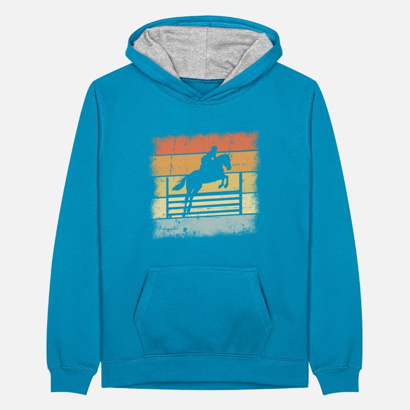 Conception de saut Sweat à capuche contrasté Ado