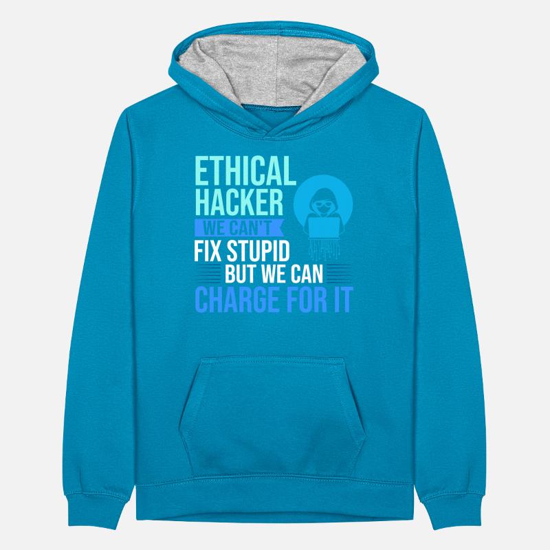 Ethical Hacker Security Computer Hacking Teenager Contrast Hoodie