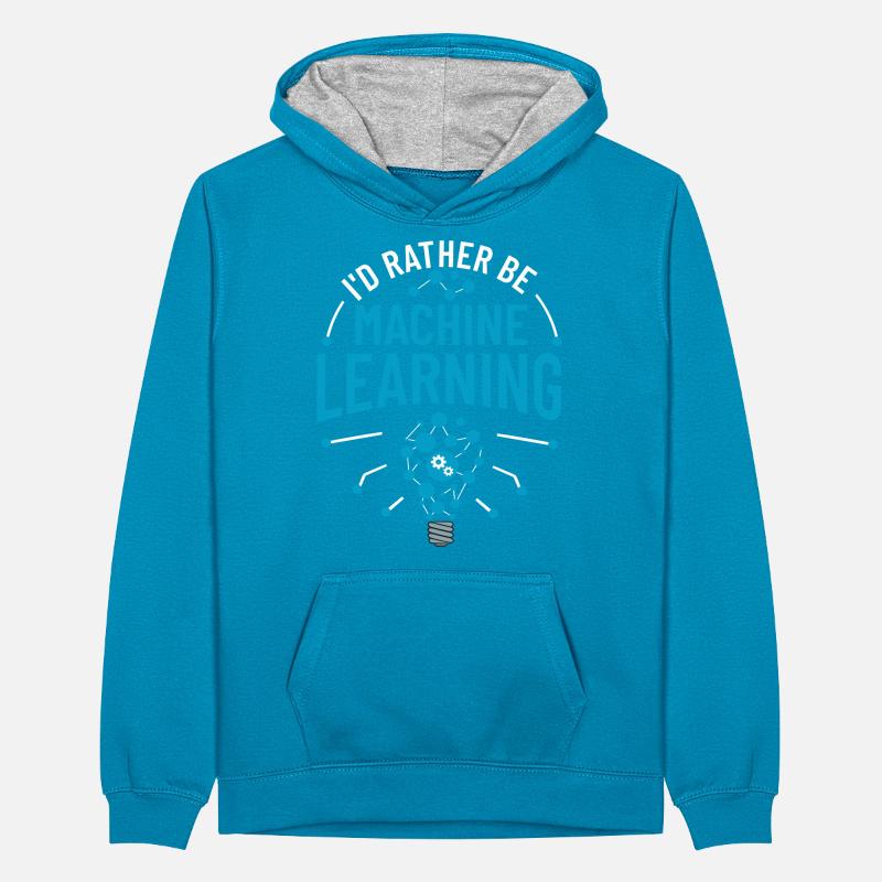 Machine Learning Artificial Intelligence AI Teenager Contrast Hoodie