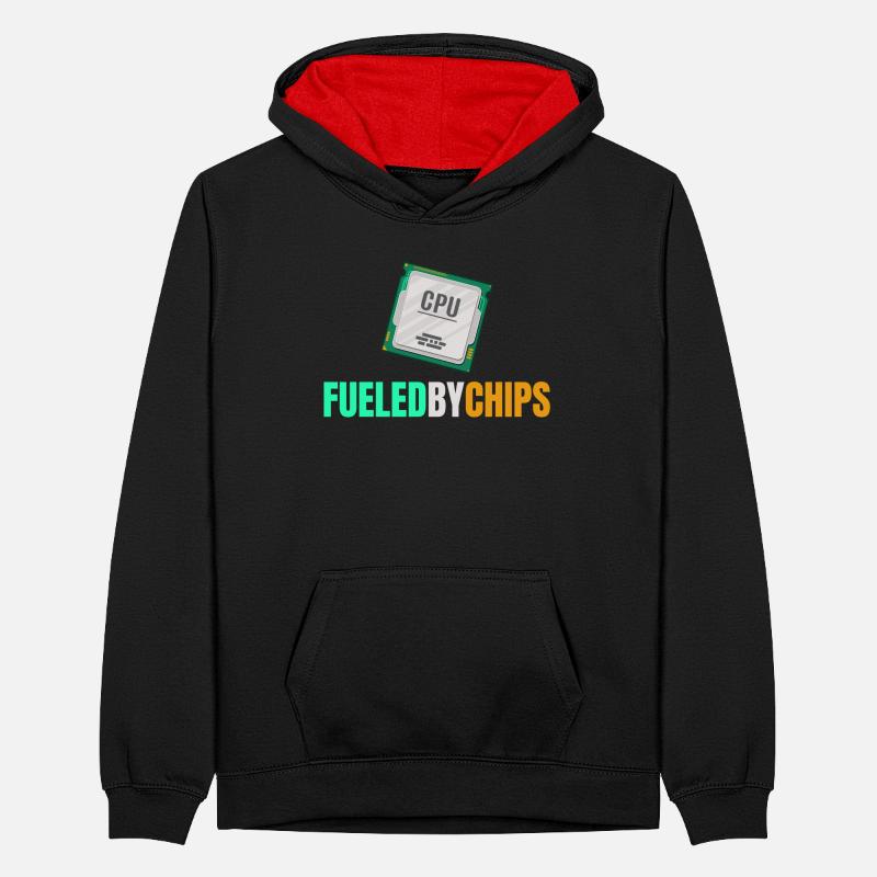 Programmer Coder Software Developer Teenager Contrast Hoodie