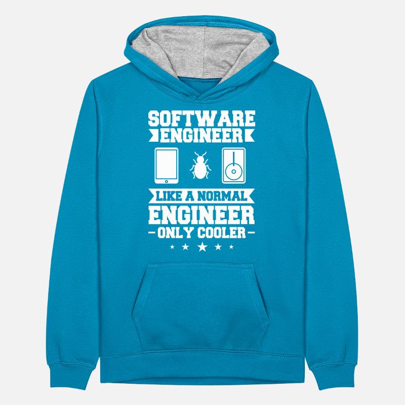 Software Engineering Softwaretechnik Ingenieur Teenager Kontrast-Hoodie