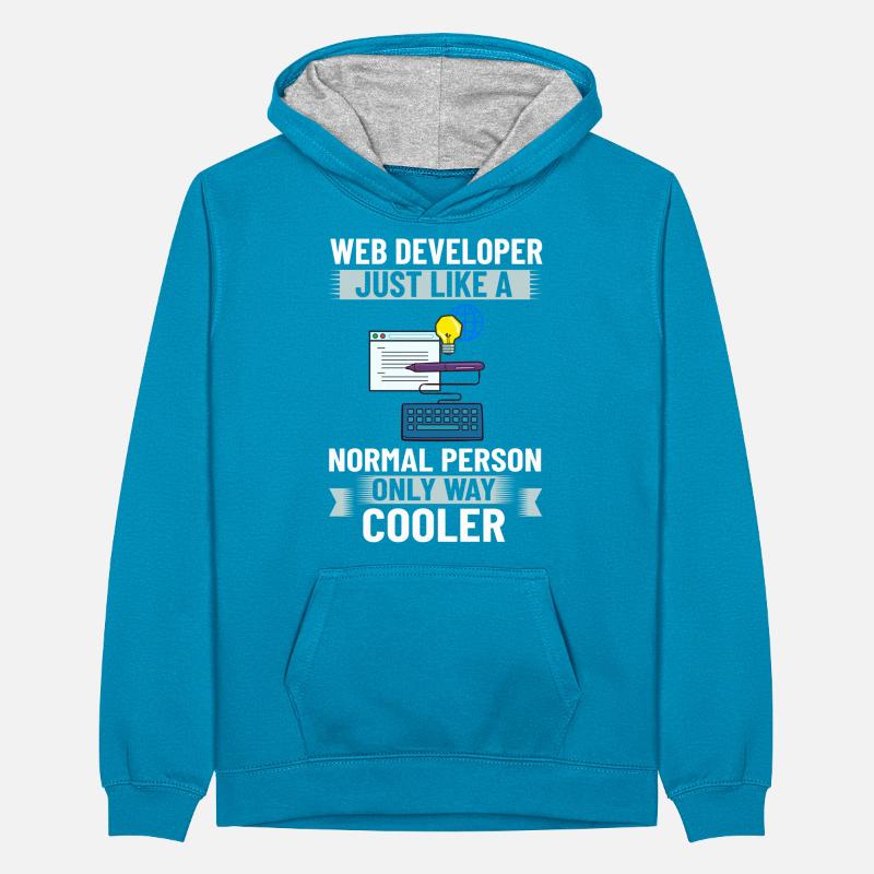 Web Development Web Developer Developer Manager Teenager Contrast Hoodie