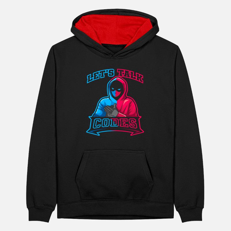 Programmeur Coder Développeur de logiciels Sweat à capuche contrasté Ado