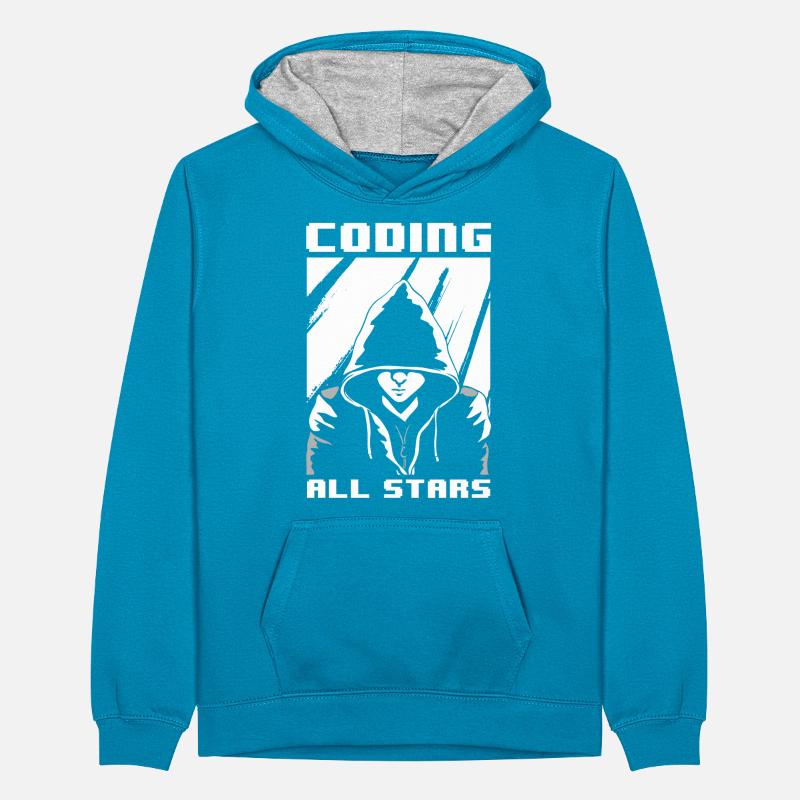 Programmer Coder Software Developer Teenager Contrast Hoodie
