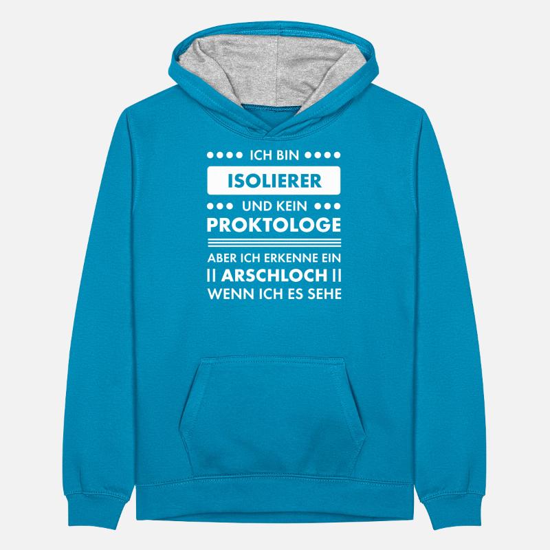 Isolierer I Isolierfacharbeiter oder Teenager Kontrast-Hoodie