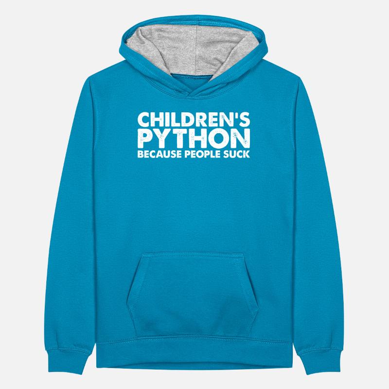 Menschen Lutschen Die Python-Schlange Von Kindern Teenager Kontrast-Hoodie