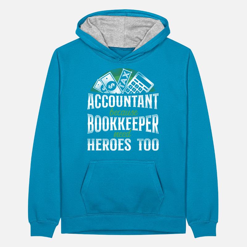 Comptable Comptable Comptable Comptabilité Sweat à capuche contrasté Ado