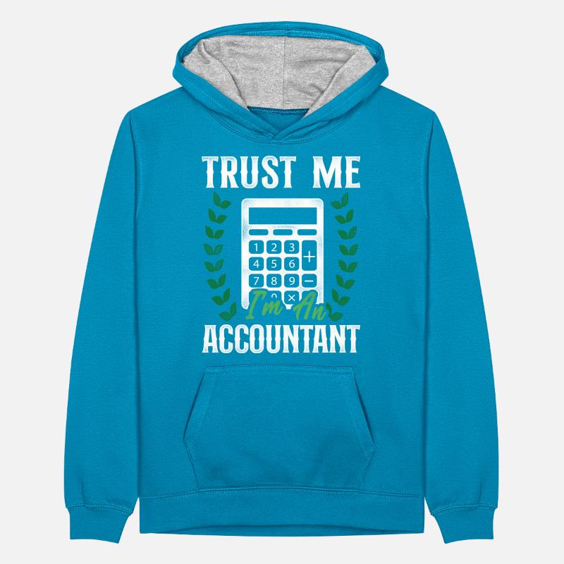 Comptable Comptable Comptable Comptabilité Sweat à capuche contrasté Ado
