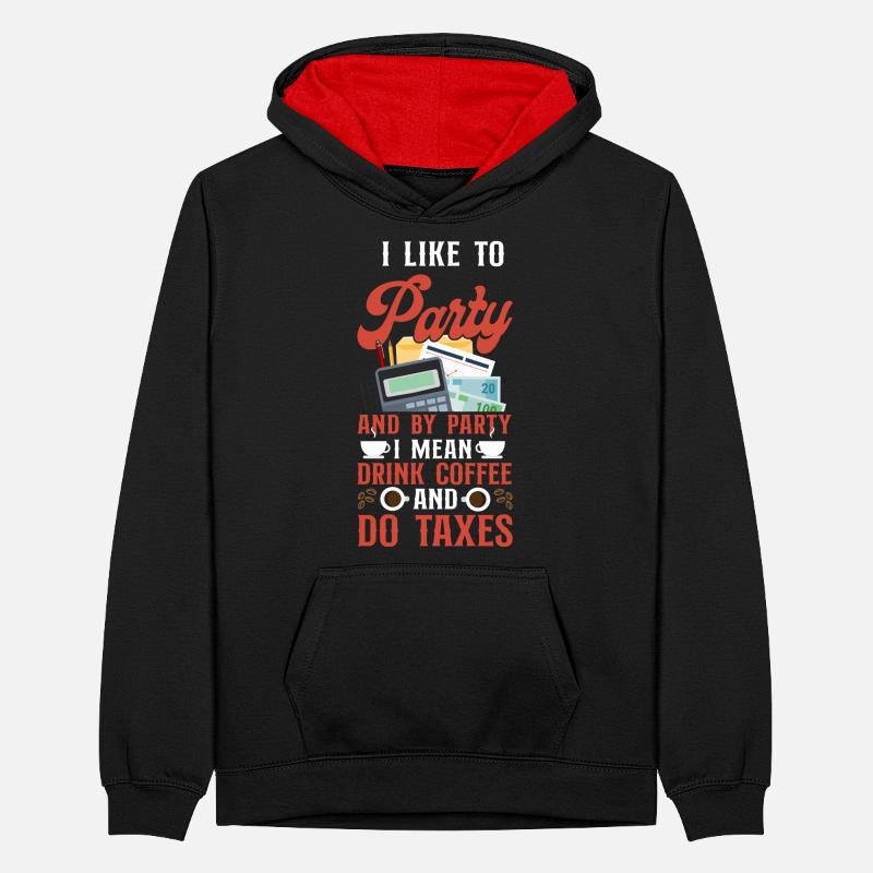 Comptable Comptable Comptable Comptabilité Sweat à capuche contrasté Ado