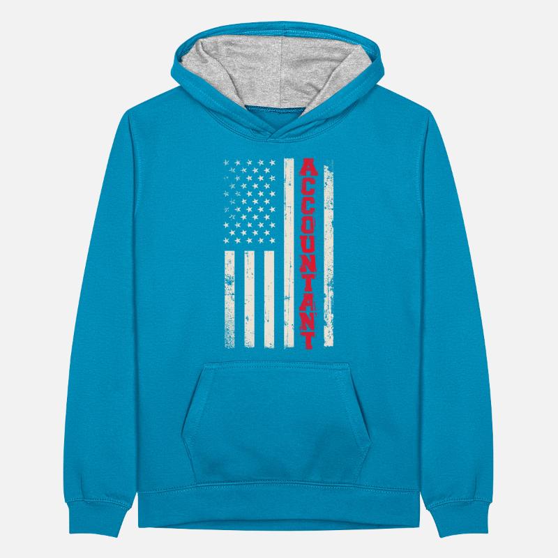 Comptable Comptable Comptable Comptabilité Sweat à capuche contrasté Ado