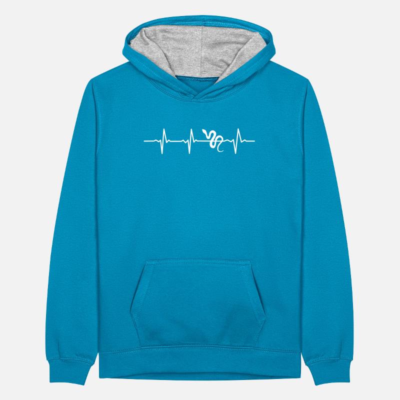 Snake Retro Reptile Python Idée cadeau Sweat à capuche contrasté Ado