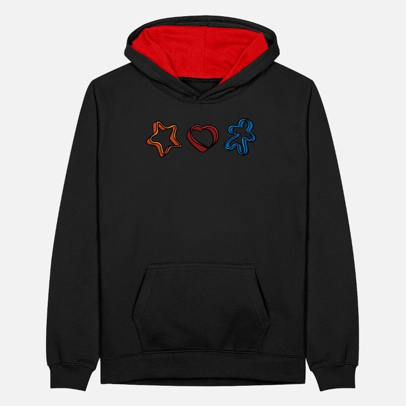 Cookie cutter baking pan Teenager Contrast Hoodie