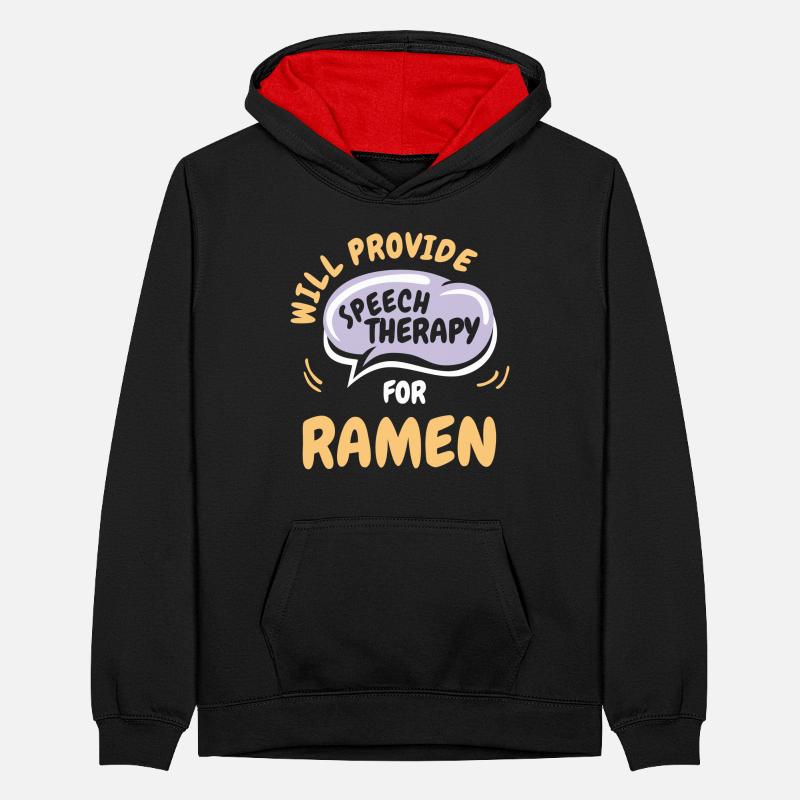 Provide Speech Therapy for Ramen Funny Speech Teenager Kontrast-Hoodie