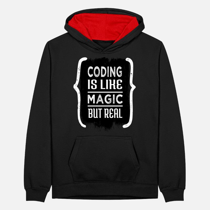 computers c plus plus computer humour present idea Teenager Contrast Hoodie