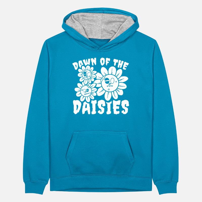 Gänseblume Gänseblümchen Gartengänseblümchen Teenager Kontrast-Hoodie