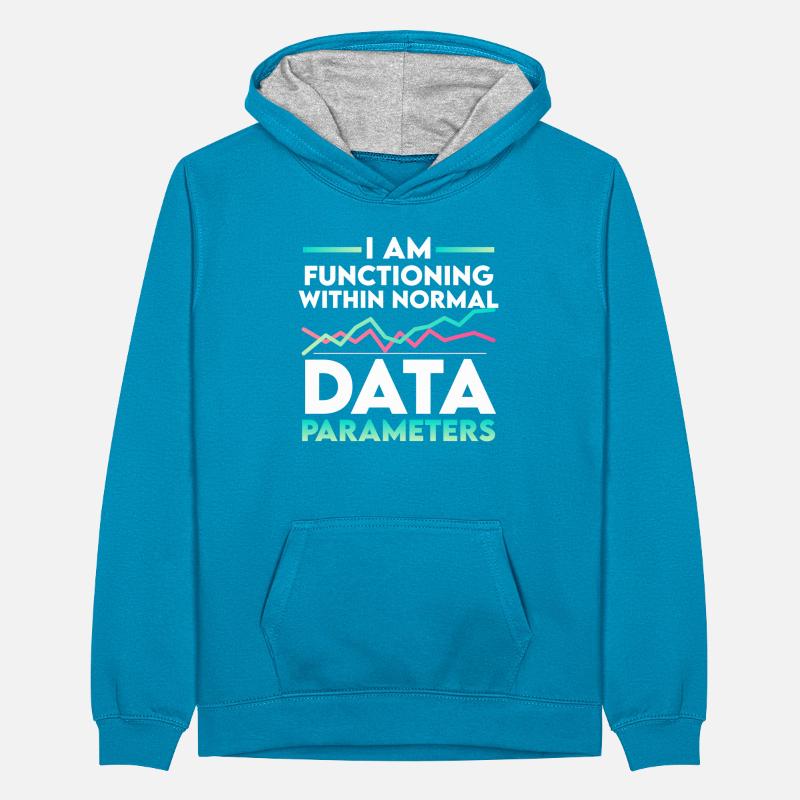 Parameters US Flag Computer Data Scientist Teenager Contrast Hoodie