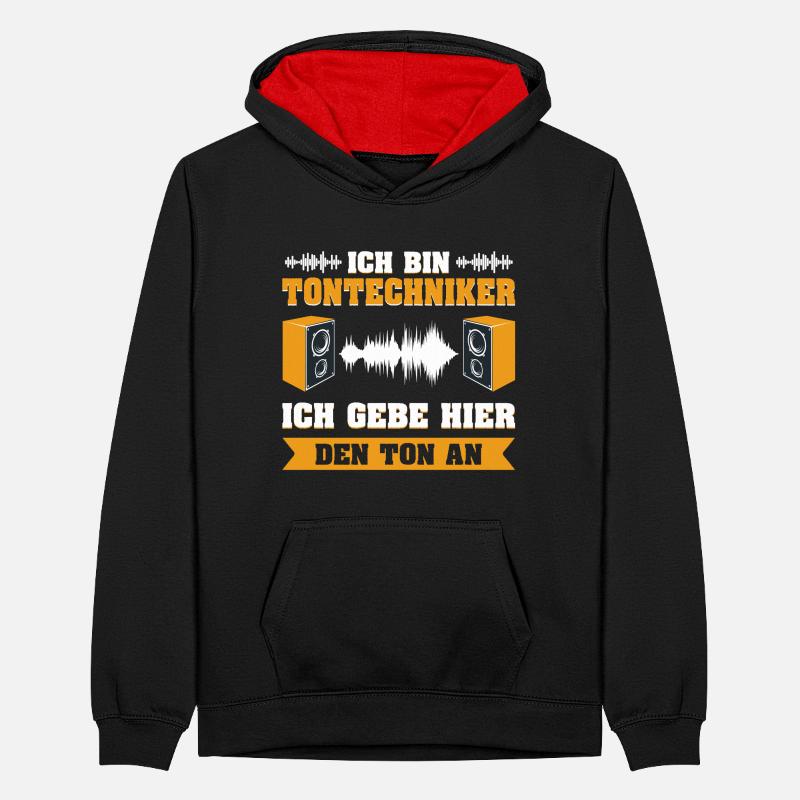 Tontechniker löse Problem Teenager Kontrast-Hoodie