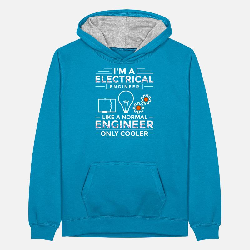 Electrical Engineering Engineer Research Development Teenager Contrast Hoodie