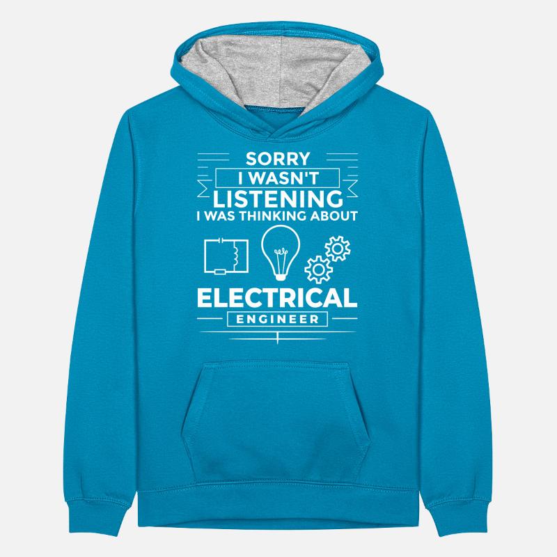 Electrical Engineering Engineer Research Development Teenager Contrast Hoodie