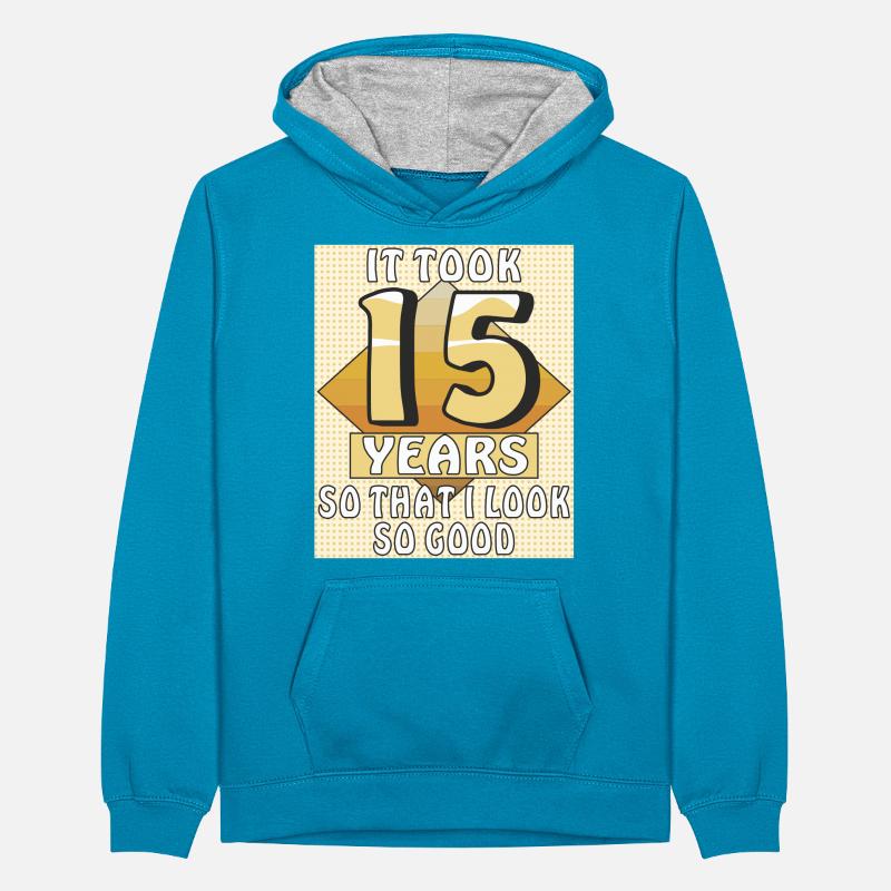 CELA PRENDRA 15 ANS Sweat à capuche contrasté Ado