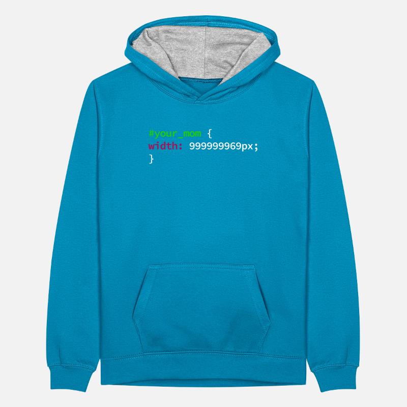 Web and CSS Programmer Developer Coding Code Teenager Contrast Hoodie