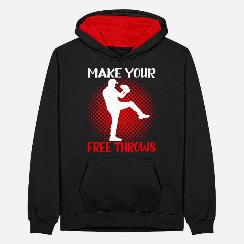Make Your Free Throws 3 Teenager Contrast Hoodie