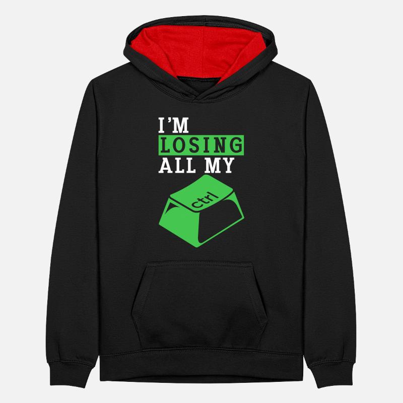 Cyber Security Computer Key Software Engineer Teenager Contrast Hoodie