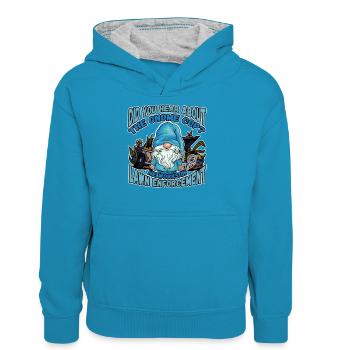 Dwarfs - Teenager Contrast Hoodie - peacock blue/heather grey - Front