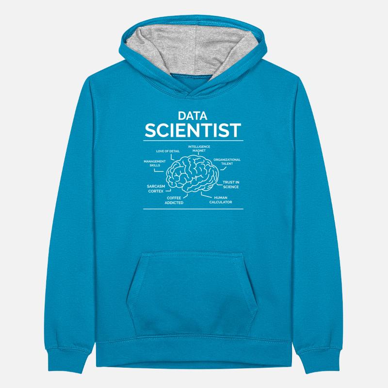 Data Scientist Data Analyst Teenager Contrast Hoodie