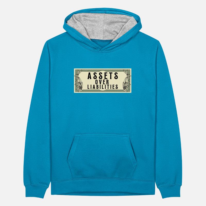 Actifs sur passifs Entrepreneur comptable Sweat à capuche contrasté Ado