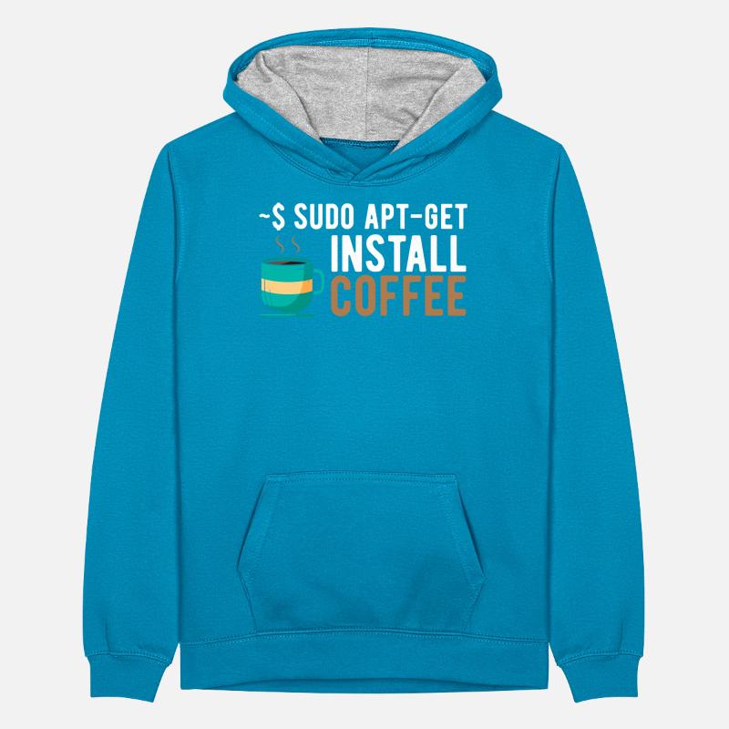 Linux Software Open Source Computer Informatik-Stu Teenager Kontrast-Hoodie