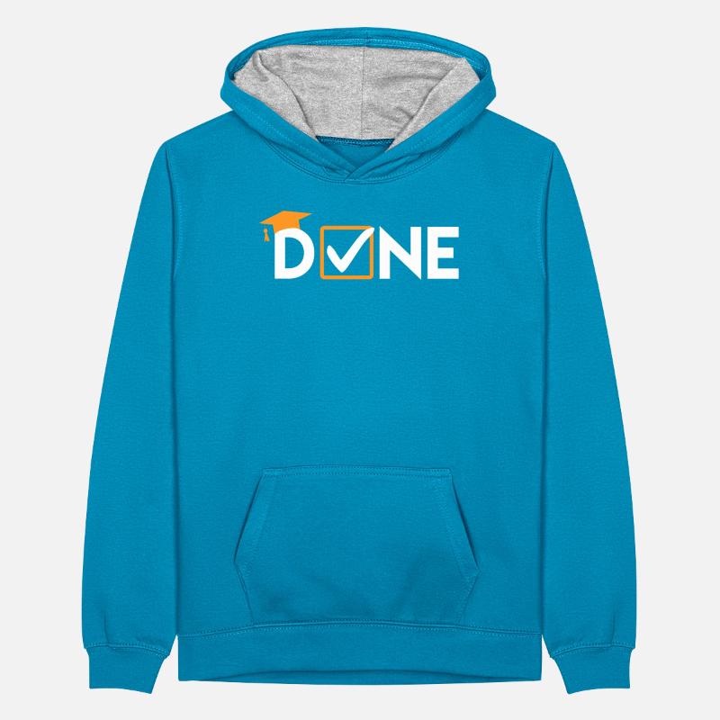 Master Thesis DONE Master Abschluss Teenager Kontrast-Hoodie