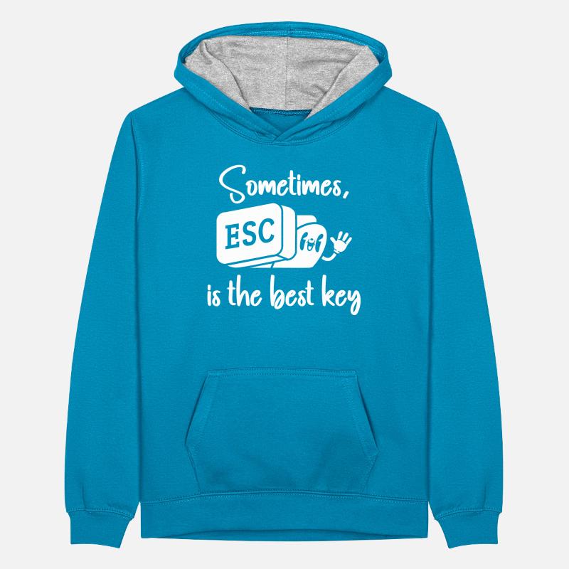 Software Engineer Computer Key Programming Teenager Contrast Hoodie