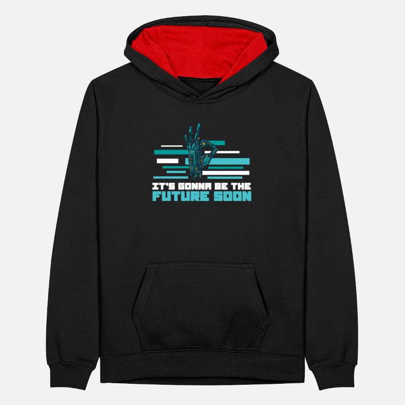 Awesome Robotics Engineering Future Inventor Teenager Contrast Hoodie