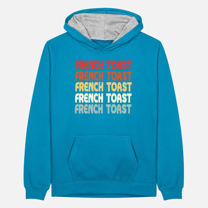 Lettrage du pain doré Sweat à capuche contrasté Ado