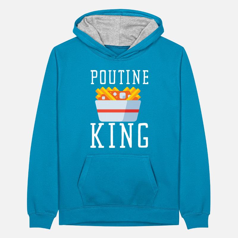 Cheese Curds Gravy Mix Canada Poutine Sweat à capuche contrasté Ado
