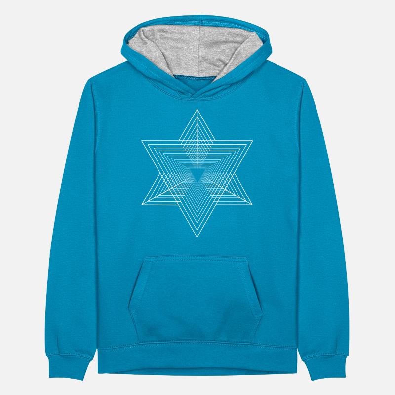Triangles - graphisme - graphisme Sweat à capuche contrasté Ado